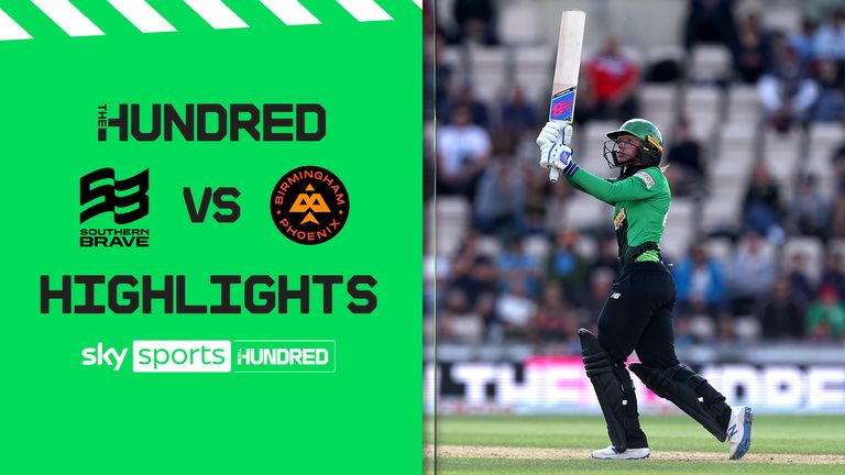 Watch the best of the action from Southampton where the Southern Brave took on the Birmingham Phoenix in The Hundred.