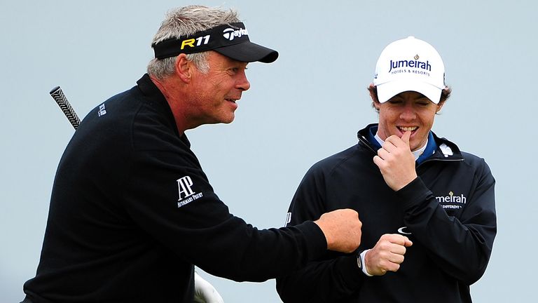 Clarke and McIlroy enjoyed a practice round together ahead of the 2011 Open