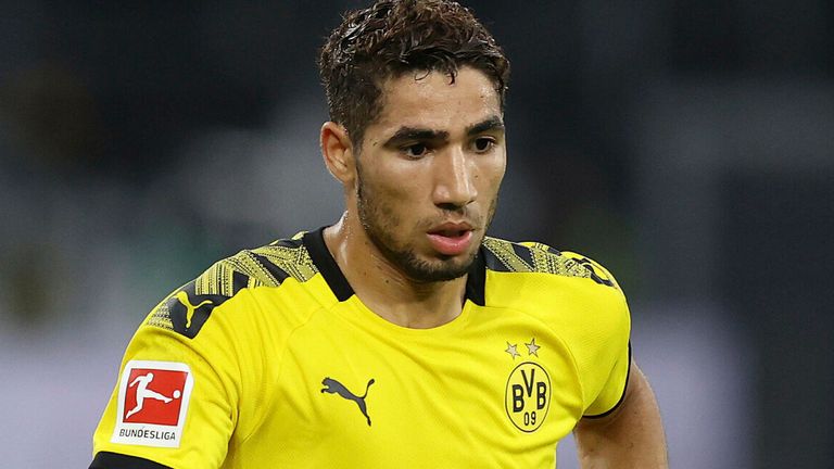 Hakimi played 73 times for Borussia Dortmund and helped them to the German Supercup in 2019