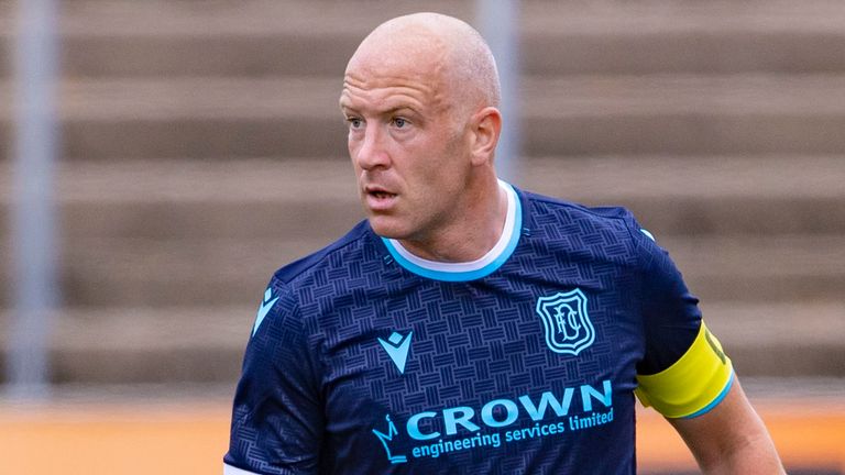 FORFAR, SCOTLAND - JUNE 26: Dundee&#39;s Charlie Adam in action during a Friendly Match between Forfar Athletic and Dundee at Station Park, on June 26, 2021, in Forfar, Scotland. (Photo by Alan Harvey / SNS Group)
