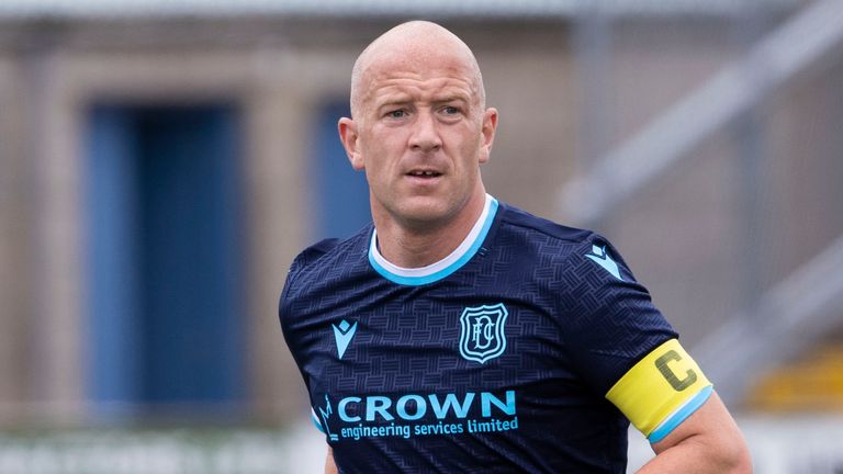 FORFAR, SCOTLAND - JUNE 26: Dundee's Charlie Adam in action during a Friendly Match between Forfar Athletic and Dundee at Station Park, on June 26, 2021, in Forfar, Scotland. (Photo by Alan Harvey / SNS Group)