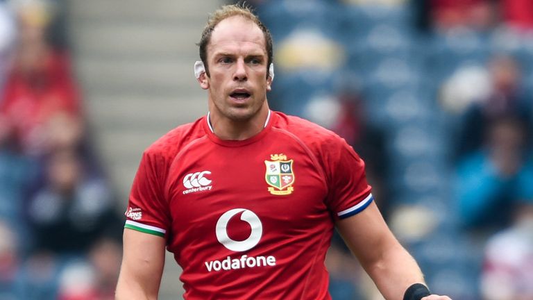 Alun Wyn Jones in action for British and Irish Lions against Japan