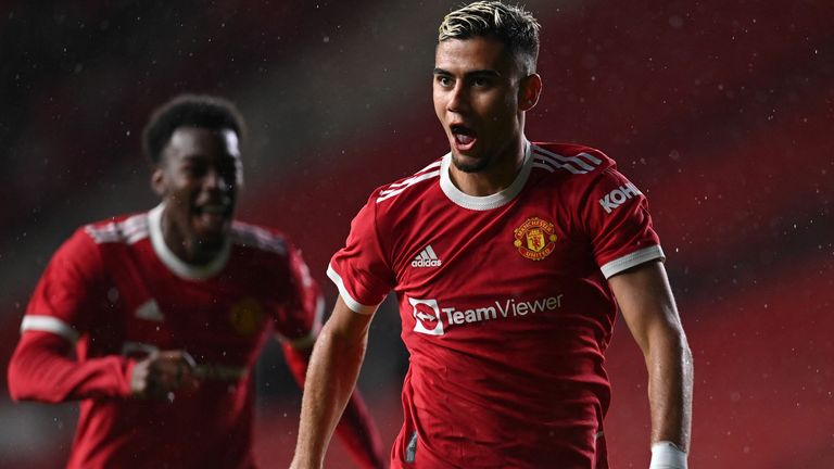 Andreas Pereira hit a quite sublime volley for Man Utd against Brentford