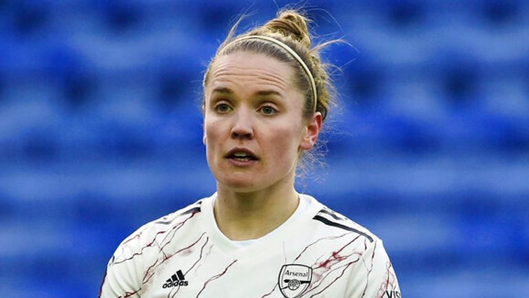 Arsenal...s Kim Little during the English Women's Super League soccer match between Reading and Arsenal at the Madejski Stadium in Reading, England, Sunday, Jan. 17, 2021. (AP Photo/Rui Vieira)..