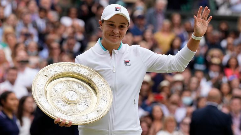 Ashleigh Barty wins first Wimbledon title on idol Cawley's anniversary