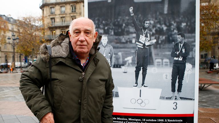 Beamon's protest with fist in the air was captured by French photographer Raymond Depardon who unveiled an exhibition of his Olympics photos in 2017