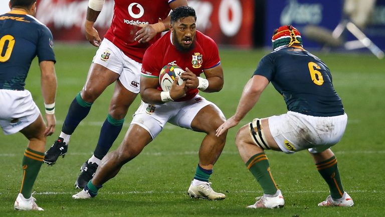 South Africa A v The British and Irish Lions - Castle Lager Lions Series - Cape Town Stadium
Bundee Aki of the British & Irish Lions on attack during the Castle Lager Lions Series match at the Cape Town Stadium, Cape Town. Picture date: Wednesday July 14, 2021.