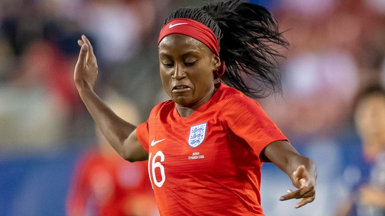 Chioma Ubogagu played for England in the She Believes Cup in 2019