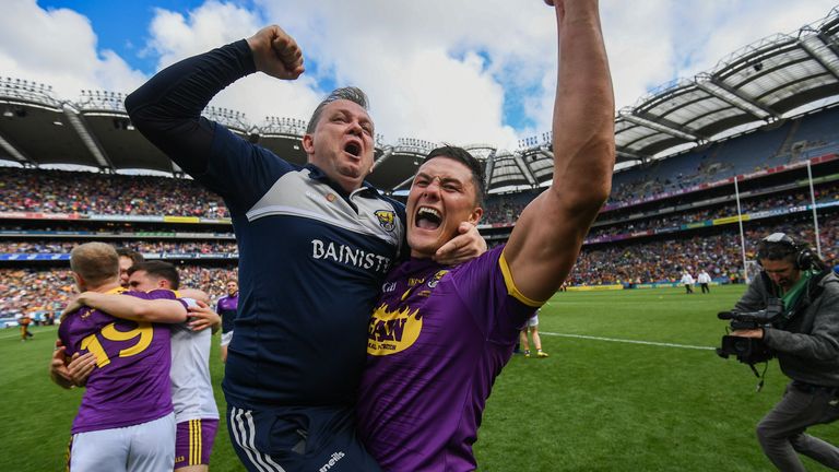 Fitzgerald celebrates the 2019 Leinster final win over Kilkenny