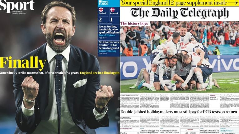 The Guardian lead with 'Finally' while The Telegraph celebrate 'The History boys'