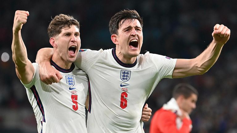 John Stones and Harry Maguire, England