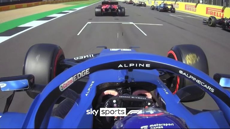 Alonso flies through the field