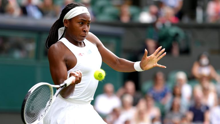 The teenage sensation marked her return to Centre Court with a convincing straight-sets victory