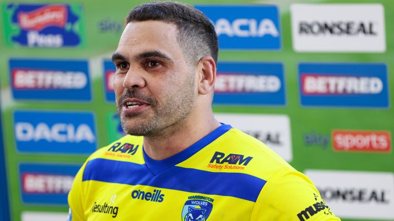 Picture by Alex Whitehead/SWpix.com - 07/05/2021 - Rugby League - Betfred Challenge Cup Quarter-Final - Catalans Dragons v Warrington Wolves - Emerald Headingley Stadium, Leeds, England - Greg Inglis.