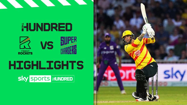Watch the best of the action from the Hundred clash between Trent Rockets and Northern Superchargers as Alex Hales teed off