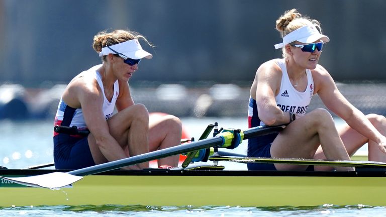 Helen Glover and Polly Swann narrowly missed out on a bronze medal in the women's pair final