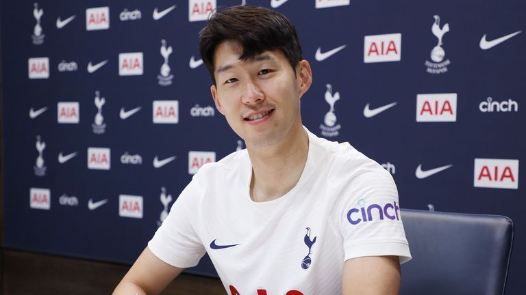 Heung-min Son has signed a new four-year deal until 2025 (image courtesy of Tottenham Hotspur)