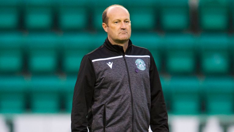 SNS - EDINBURGH, SCOTLAND - SEPTEMBER 11: Hibernian Ladies Manager Grant Scott during a UEFA Women's Champions League Last 32 tie between Hibernian Ladies and Slavia Prague at Easter Road, on September 11, 2019, in Edinburgh, Scotland. (Photo by Mark Scates / SNS Group)