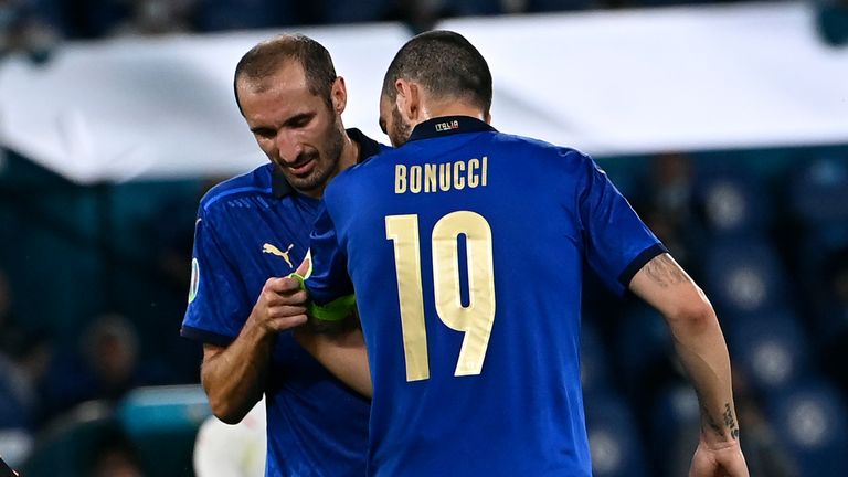 Giorgio Chiellini and Leonardo Bonucci were centre-back partners for Italy
