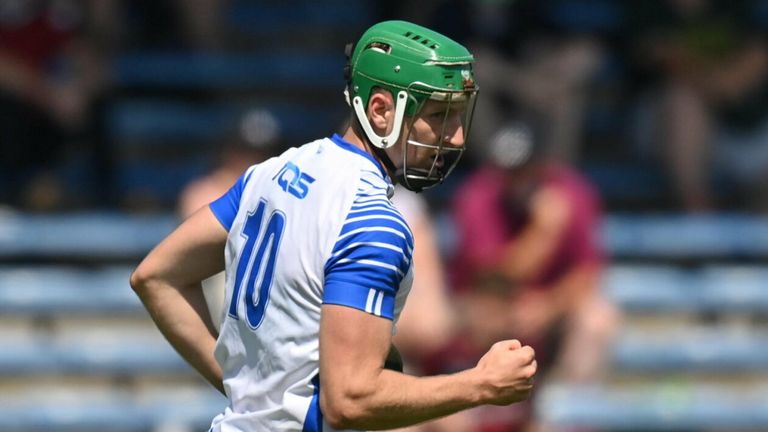24 July 2021; Jack Fagan of Waterford celebrates after scoring his side's first goal during the GAA Hurling All-Ireland Senior Championship Round 2 match between Waterford and Galway at Semple Stadium in Thurles, Tipperary. Photo by Harry Murphy/Sportsfile
