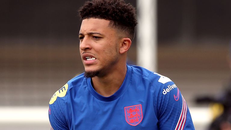 L'ailier anglais Jadon Sancho (PA)