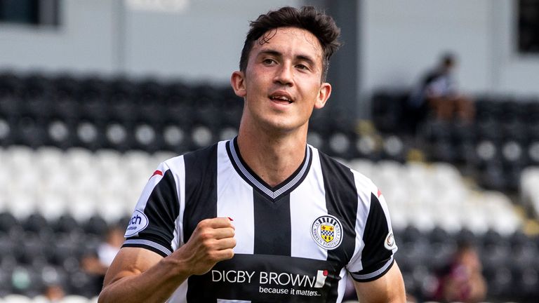 St Mirren&#39;s Jamie McGrath scored from the penalty spot