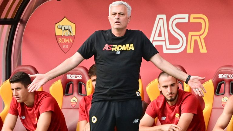 Jose Mourinho enjoyed a 10-0 win in his first pre-season game in charge of Roma