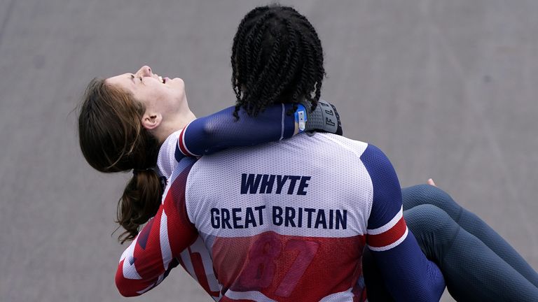 Beth Shriever and Kye Whyte were in a jubilant mood after picking up a medal each in BMX racing