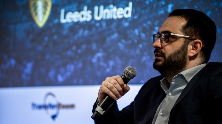 Leeds United director of football Victor Orta speaking at the TransferRoom summit [Source: TransferRoom]