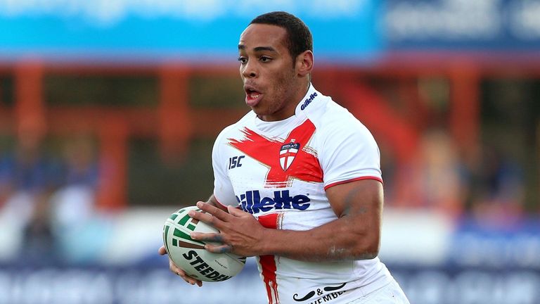 PICTURE BY VAUGHN RIDLEY/SWPIX.COM - Rugby League - Autumn International Series 2012 - England v France - Craven Park, Hull, England - 03/11/12 - England's Leroy Cudjoe.