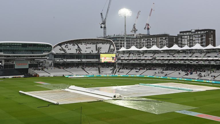 The Hundred men's match between London Spirit and Oval Invincibles at Lord's was abandoned due to rain