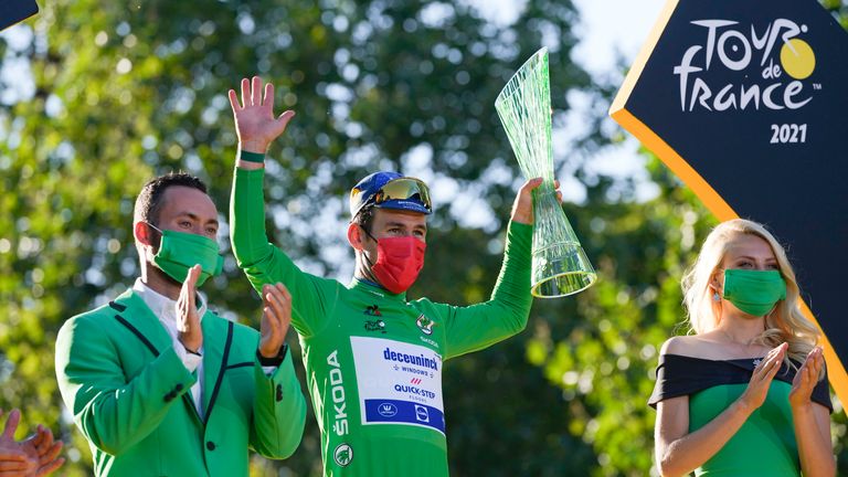 AP - Mark Cavendish claims the best sprinter's green jersey at the 2021 Tour de France