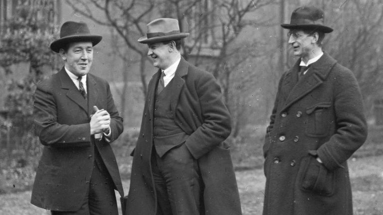 Harry Boland, Michael Collins, Eamon de Valera