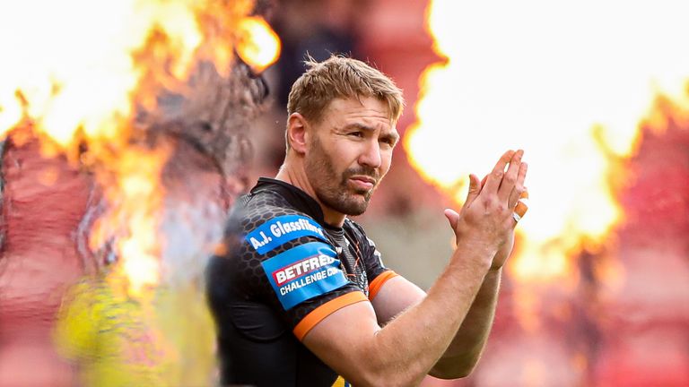 Picture by Alex Whitehead/SWpix.com - 05/06/2021 - Rugby League - Betfred Challenge Cup Semi-Final - Castleford Tigers v Warrington Wolves - Leigh Sports Village, Leigh, England - Castleford's Michael Shenton.