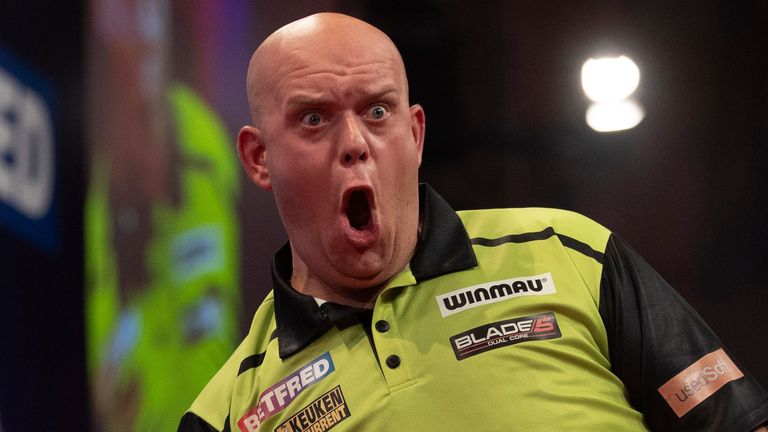 Job done for Michael van Gerwen in round one of the World Matchplay (Image: Lawrence Lustig/PDC)