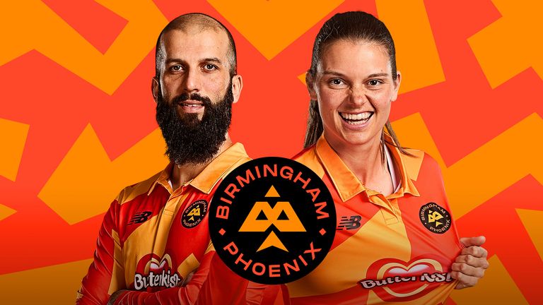 Moeen Ali and Amy Jones of Birmingham Phoenix