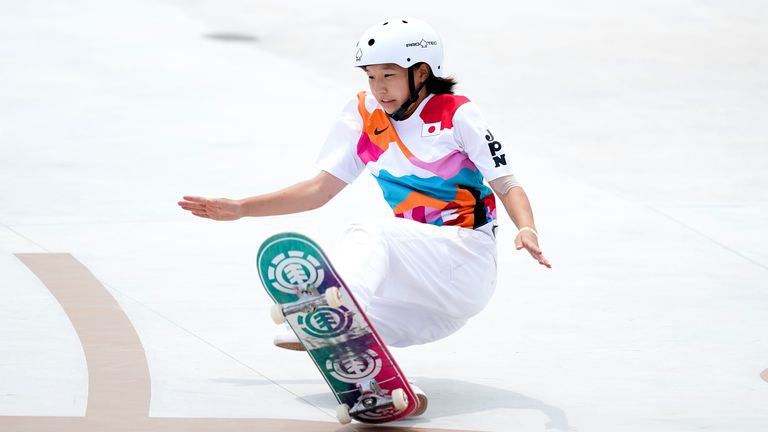 Japan's Momiji Nishiya made history by claiming the first-ever Olympic gold medal in the women's street skateboarding 