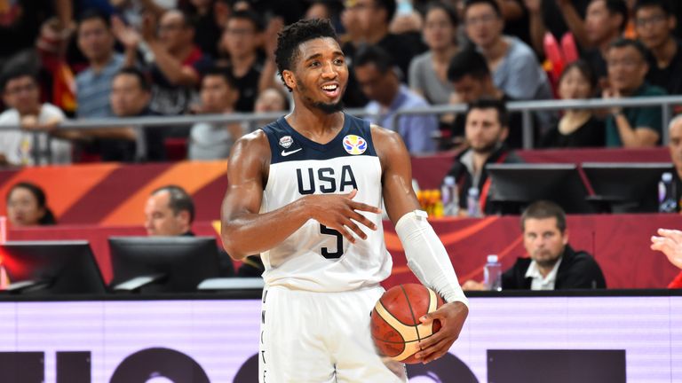 Donovan Mitchell at the 2019 FIBA World Cup