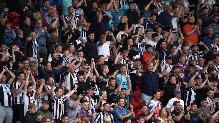 Newcastle fans travelled in numbers to Doncaster&#39;s Keepmoat Stadium to watch the Magpies in the flesh