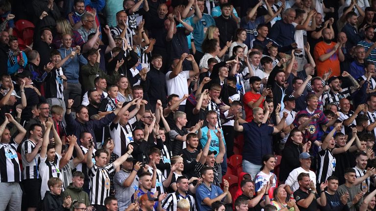 Newcastle fans travelled in numbers to Doncaster's Keepmoat Stadium to watch the Magpies in the flesh