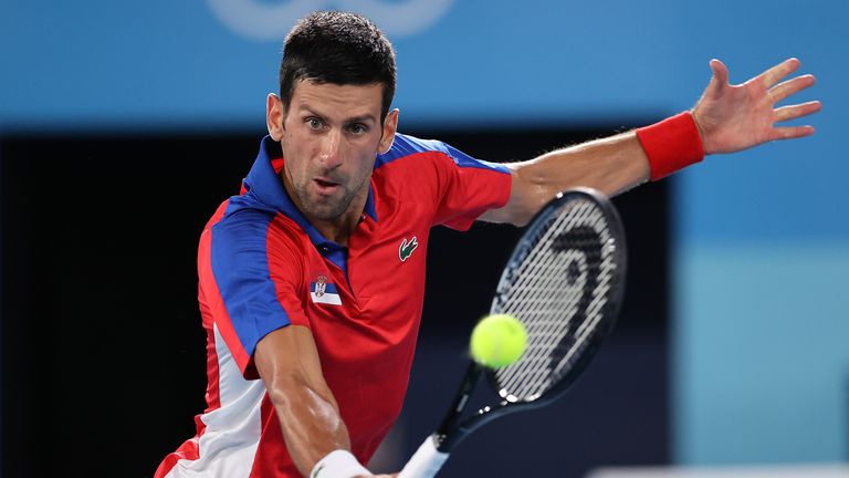 Djokovic couldn't be stopped as he progressed to the final four 
