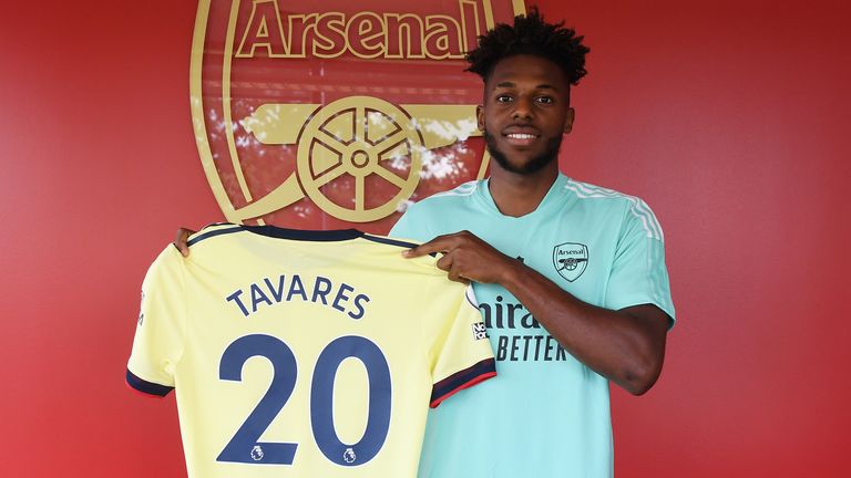 Arsenal unveil new signing Nuno Tavares at London Colney on July 10, 2021 in St Albans, England. (Photo by Stuart MacFarlane/Arsenal FC via Getty Images)
