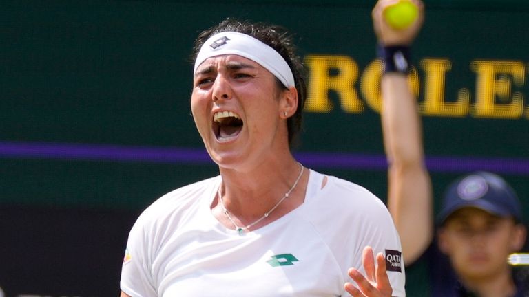 Tunisia's Ons Jabeur has won the hearts of the Wimbledon crowd. (AP Photo/Kirsty Wigglesworth)