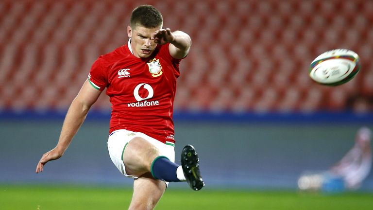 Owen Farrell was 100 per cent off the kicking tee, landing all eight conversions 