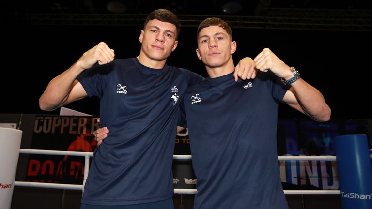 Great Britain's Pat and Luke McCormack during the media day at the Copper Box Arena, London. PA Photo. Picture date: Thursday March 12, 2020. Photo credit should read: Adam Davy/PA Wire