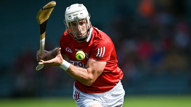 Patrick Horgan scores a point off his knees