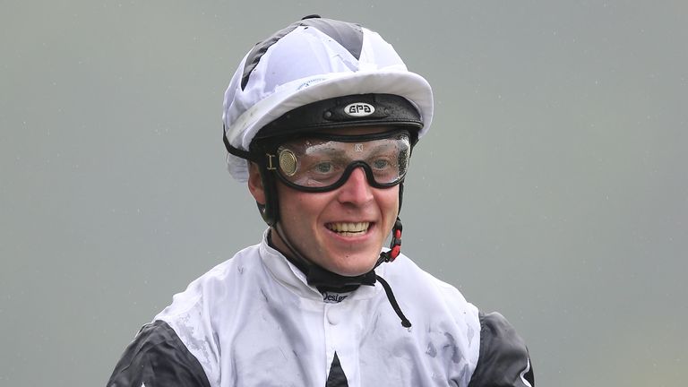 Ray Dawson smiles after victory on Zain Claudette in the Group Three Princess Margaret Keeneland Stakes at Ascot