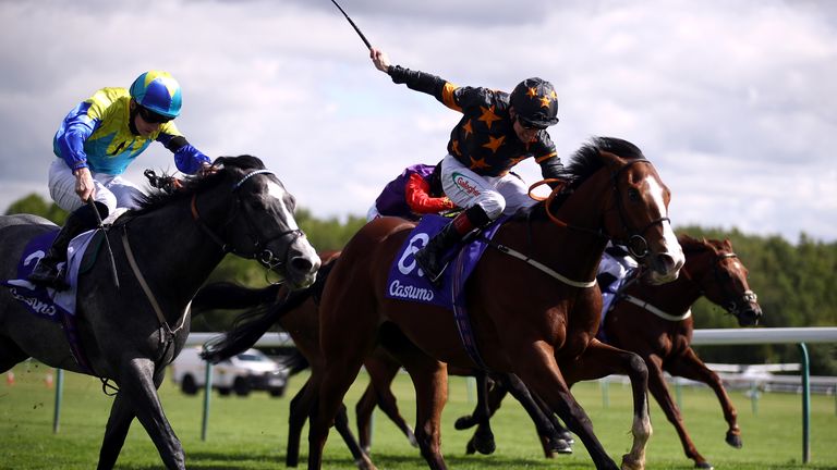 Rohaan beats Dragon Symbol in the Sandy Lane Stakes at Haydock