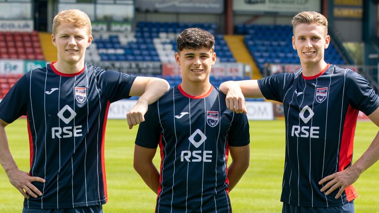 Picture - Ken Macpherson, Inverness..See story..Ross County yesterday (Thurs) launched their new home kit for the 2021/22 Premiership season.