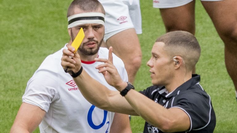 Lewis Ludlow was sentenced by referee Craig Evans in England's victory over Canada